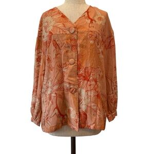 Powder UK safari print button down blouse